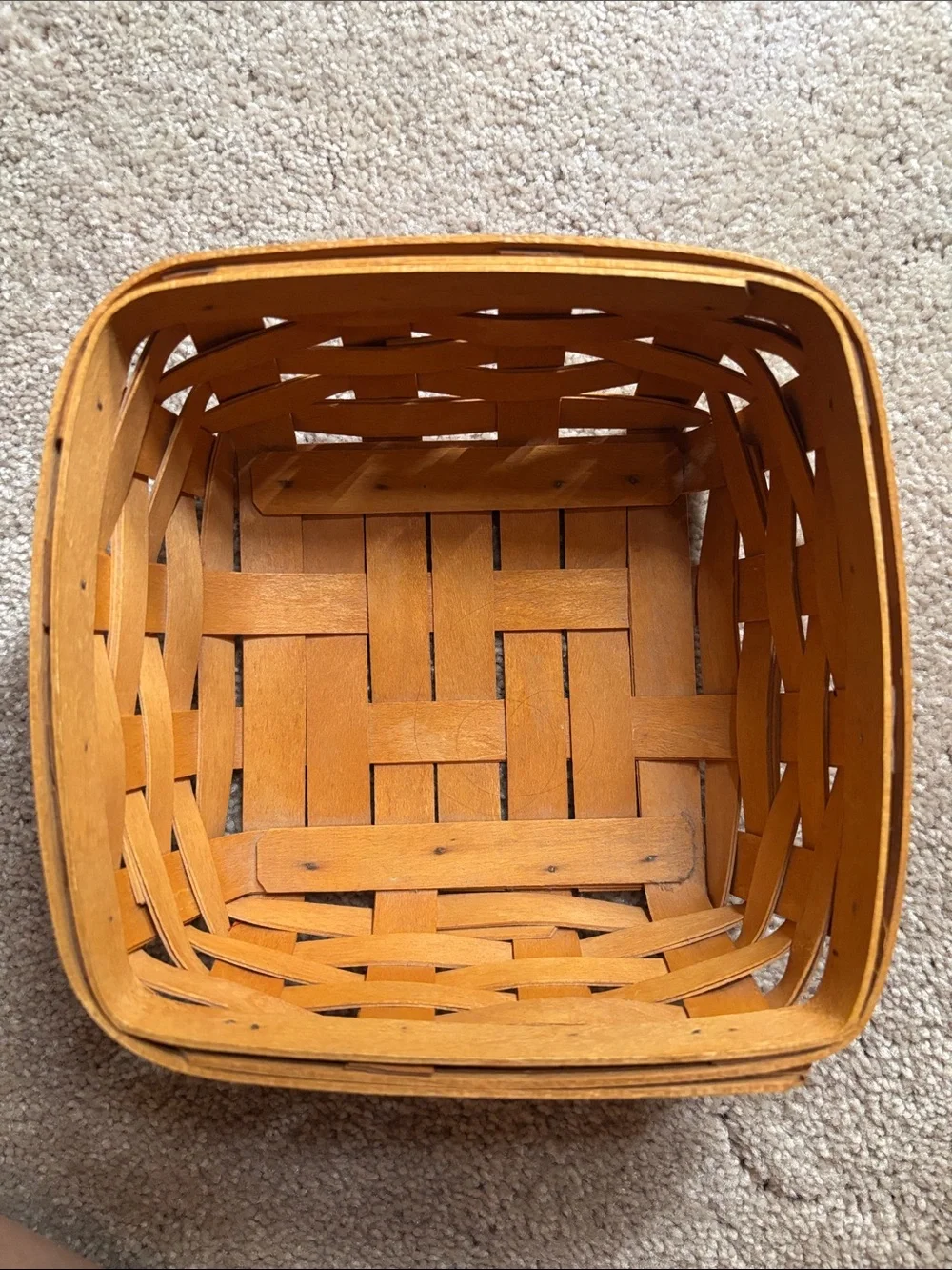 Longaberger Natural Woven Storage Basket - Honey Brown